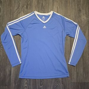 Adidas Large Long Sleeve Blue Shirt